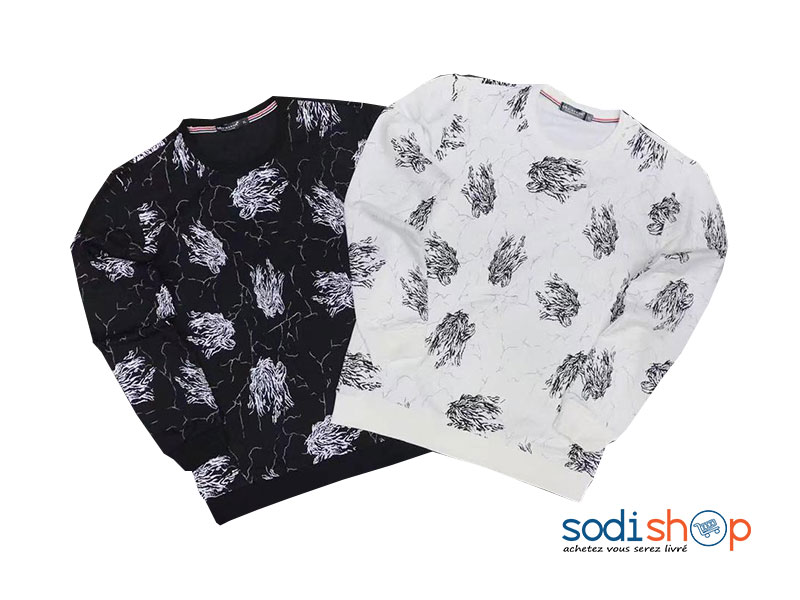 Pull-over Motif Artistique Tissu en Coton BJ00100
