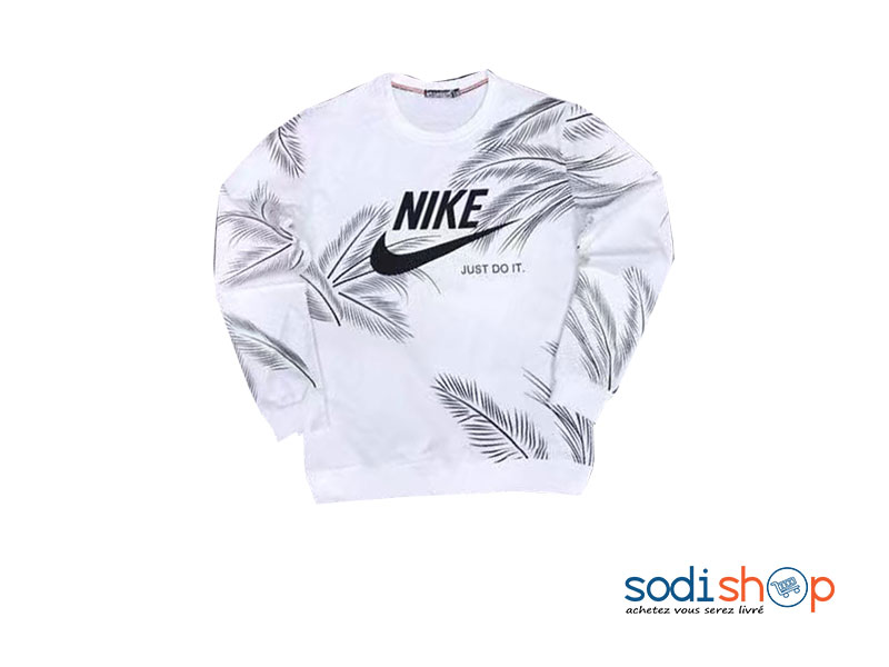 Pull Nike Tissu en Coton Haute Qualité - Couleur Blanc BJ00100