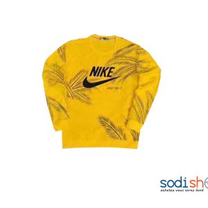 Pull Nike Tissu en Coton Haute Qualité - Couleur Jaune BJ00100