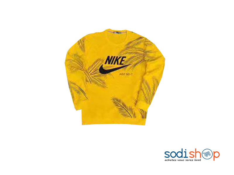 Pull Nike Tissu en Coton Haute Qualité - Couleur Jaune BJ00100