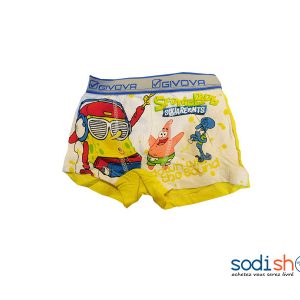 Sous-Vêtement Pour Enfant Motif Bob L’Eponge - Couleur Jaune BK0072