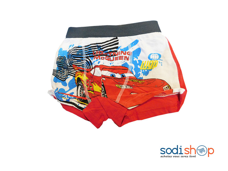 Sous-Vêtement Pour Enfant Taille Elastiquée - Caleçon à Motif Couleur Rouge Blanc BK0072