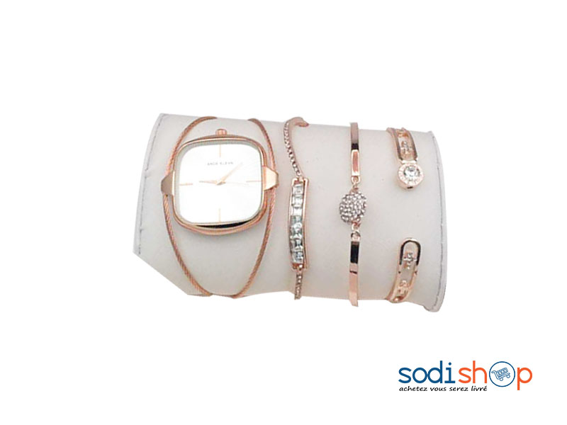 Coffret Coral Montre avec Bracelets Pour Femme - Accessoires Elégants Couleur Bronze SODI00 – Image 3