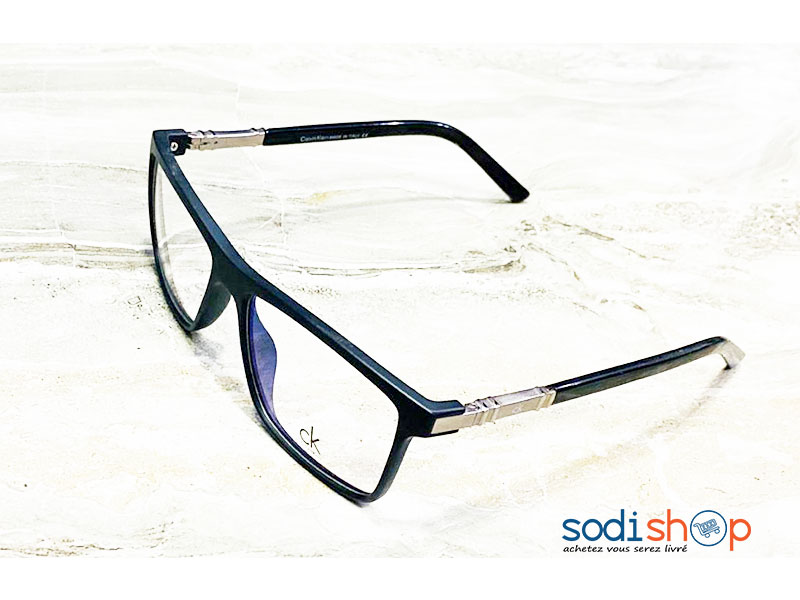 Lunette Calvin Klein CK Haute Qualité Forme Rectangle - Couleur Noir Argent Pour Homme DL00106