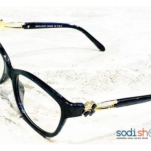 Lunette Maclocci Pour Femme Forme Arrondie Couleur Noir Or DL00106