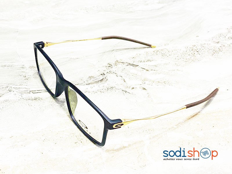 Lunette Pour Homme OAKLEY Forme Rectangle - Couleur Noir Or DL00106