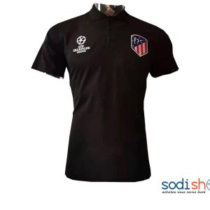 Polo Atletico Madrid Coupe Slim Haute Qualité - Couleur Noir PL0034
