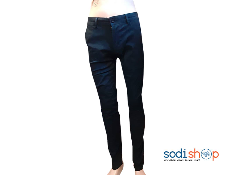 Pantalon en Tissu Couleur Noire Pour Homme BJ00100