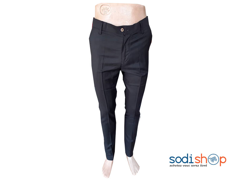Pantalon en Tissu Couleur Noire Pour Homme BJ00100