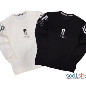 Pull-Over Imprimé en Lettre Délavé Manches Longues BJ00100