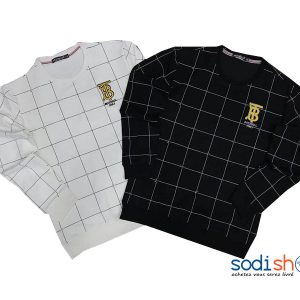 Pull-Over à Imprimé Quadrillé Manches Longues BJ00100