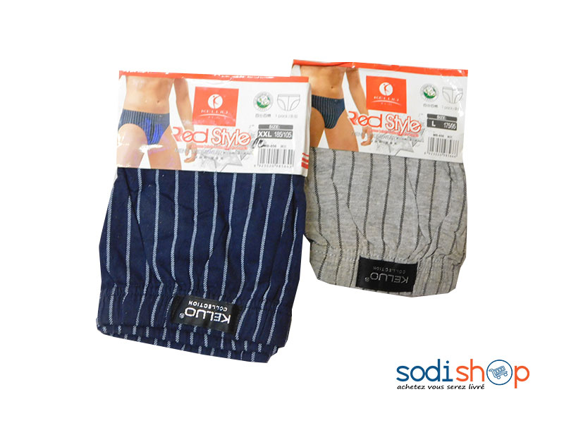 Sous-Vêtement Pour Homme KELUO Slip à Taille Elastiquée - Haute Qualité en Coton BK0072
