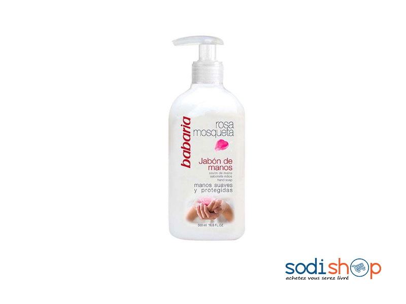 Babaria Savon pour les Mains aux Extraits de Rose Musquée - Jabon de Manos 500 ml RD0084