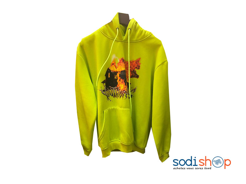 Sweat à Capuche Manche Longue Couleur Verte BJ00100