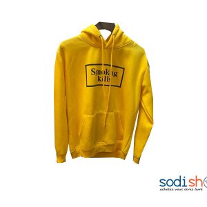 Sweat à Capuche Smoking Kills Couleur Jaune Pour Homme et Femme BJ00100
