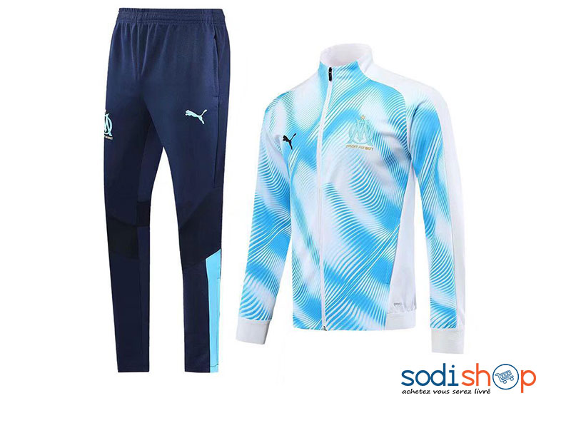 Puma Survêtement Complet Coupe Ajustée - Marseille Couleur Bleu Blanc BK0096