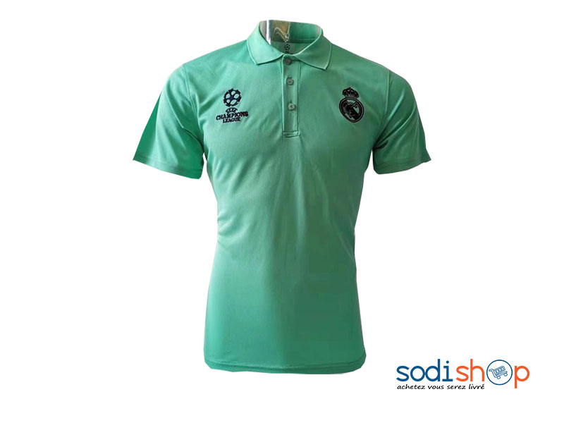Polo Real Madrid Coupe Slim Haute Qualité - Couleur Vert Menthe BK0096