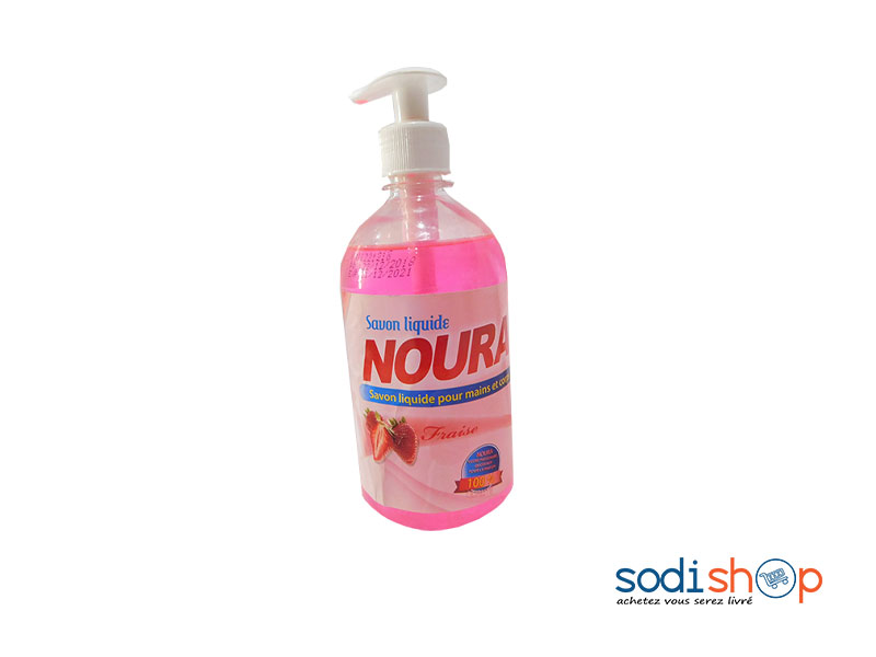 Noura Savon Liquide Multi-Usage Soin Mains et Corps Parfum Fraise - 500 ml