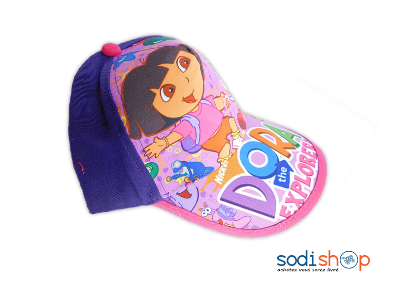 Casquette Pour Enfant Motif Dora L’Exploratrice - Couleur Rose Bleu MS0076