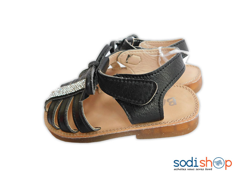 Chaussure Pour Petite Fille Confortable et Stylé- Couleur Noir Marron WBM00108