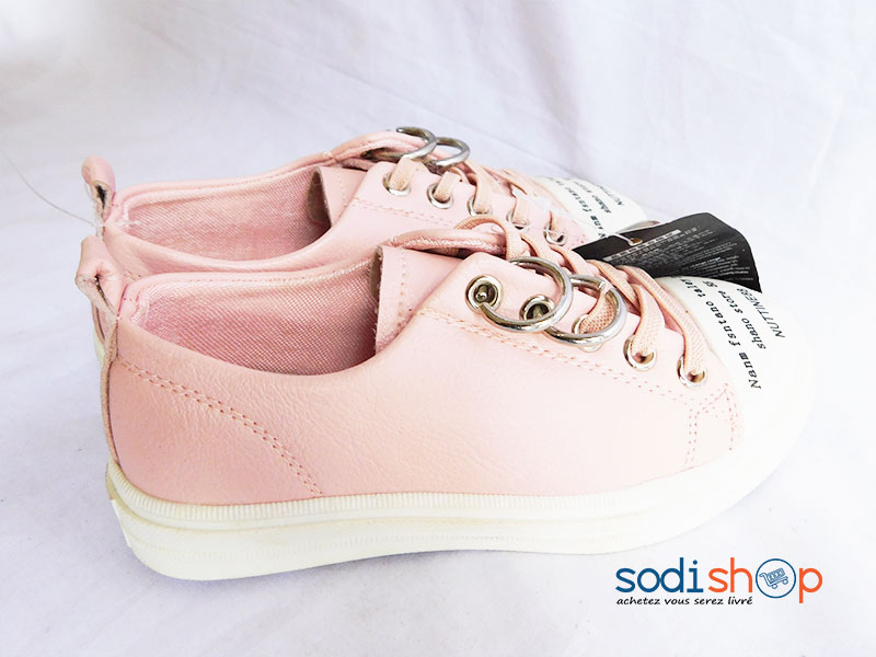 Chaussure Pour Petite Fille Haute Qualité - Couleur Rose Blanc WBM00108 – Image 2