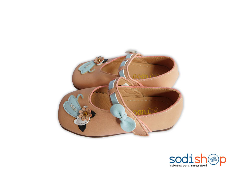 Ballerines Pour Fillette Chaussure Elégante - Couleur Jaune Bleu WBM00108