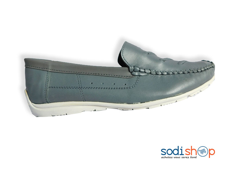 Mocassin Pour Homme Chaussure en Cuir - Couleur Gris MS0076 – Image 2