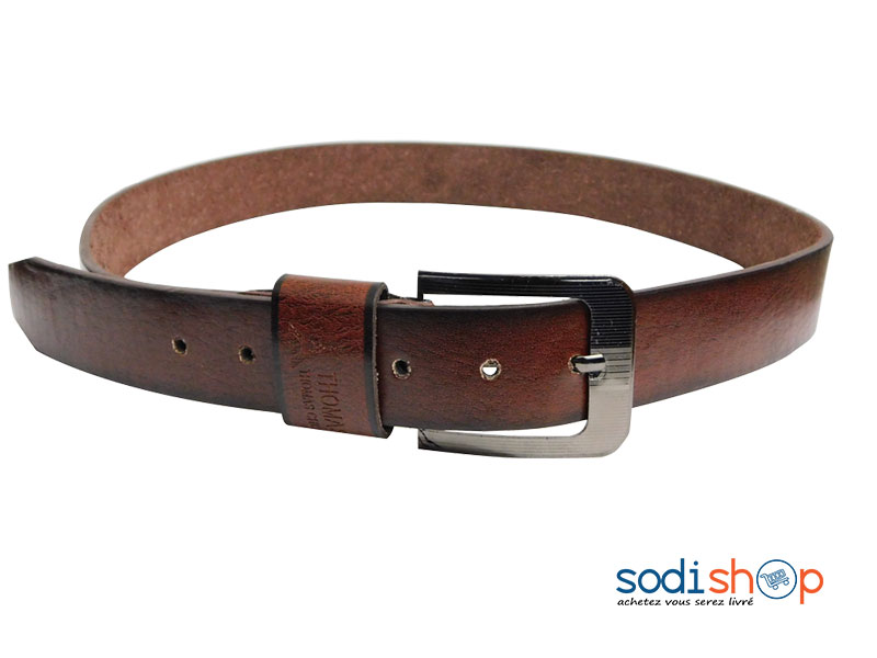 Ceinture de Style en Cuir Marron Sodi00