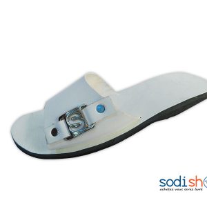 Chaussure Babouche Pour Homme en Cuir Couleur Blanche MS0076
