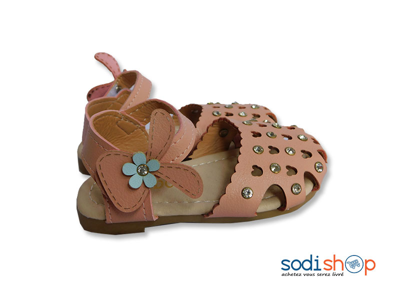 Chaussure Nue Pied Pour Petite Fille Couleur Beige WBM00108
