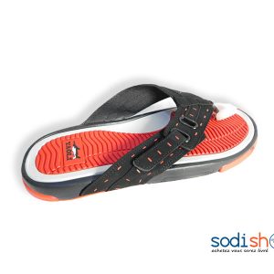 Chaussure en Sandale Pour Homme Couleur Noir et Rouge MS0076