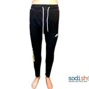 Pantalon Jogging Nike Composition en Coton - Couleur Noir Jaune BK0096
