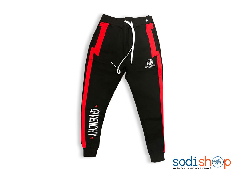 Pantalon Jogging Givenchy Couleur Noire et Rouge BK0096 – Image 3