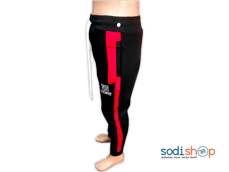Pantalon Jogging Givenchy Couleur Noire et Rouge BK0096 – Image 2