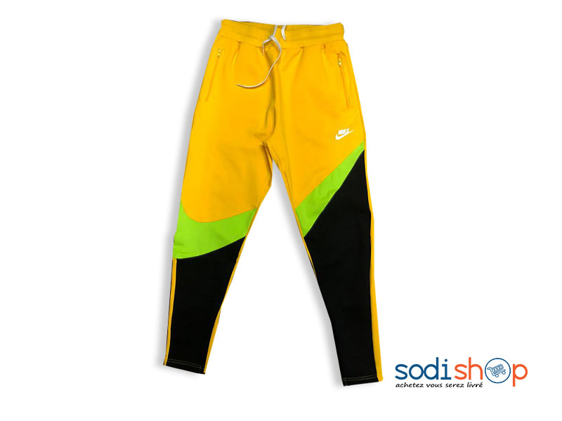 Pantalon Jogging de Sport Couleur Jaune et Noire BK0096