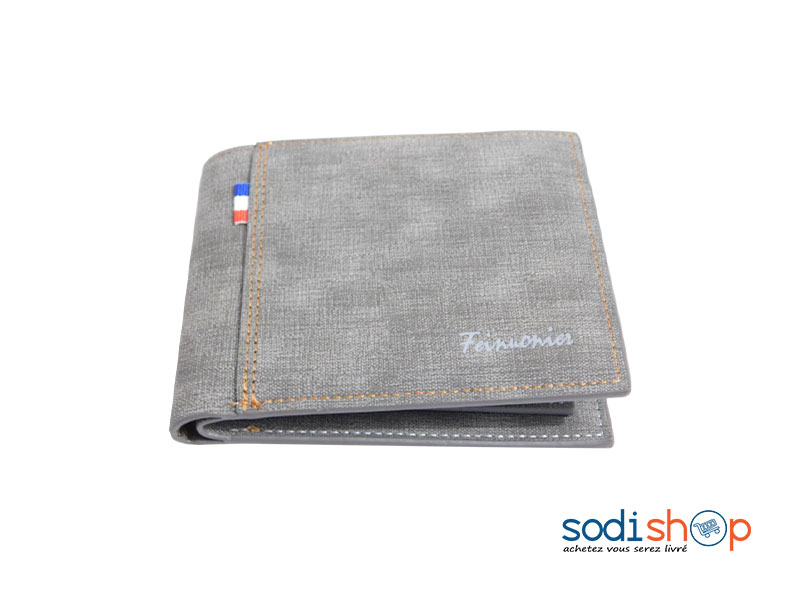Porte-monnaie Bédou en Tissu Pour Homme Couleur Grise Sodi00