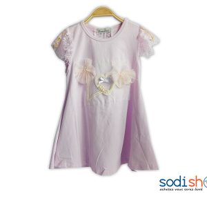Robe Body Couleur Rose Pour Petite Fille WBM00108