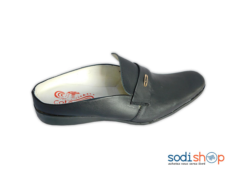 Soulier Babouche en Cuir Couleur Noir MS0076