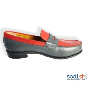 Soulier en Cuir Couleur Rouge et Noir pour Homme MS0076