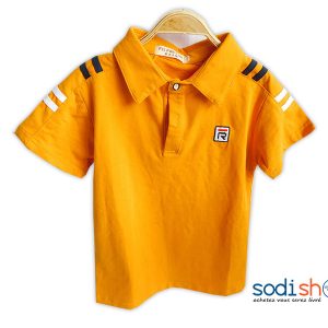 Polo Pour Enfant Tissu en Coton - Couleur Jaune MS0076