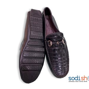 Calvin Klein Mocassin en Cuir Motif Ecailles Haute Qualité - Couleur Noir Pour Homme PP00106