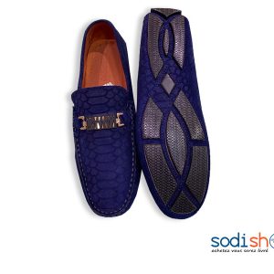 Fabrizio Mocassin en Cuir Ultra Class - Couleur Bleu Pour Homme PP00106
