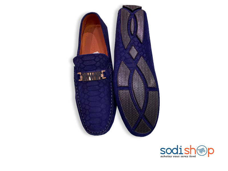 Fabrizio Mocassin en Cuir Ultra Class - Couleur Bleu Pour Homme PP00106