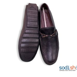 Chaussure Mocassin Composition en Cuir - Couleur Marron Pour Homme PP00106