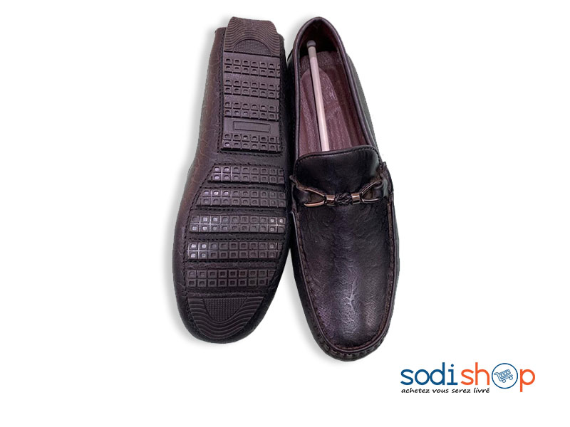 Chaussure Mocassin Composition en Cuir - Couleur Marron Pour Homme PP00106