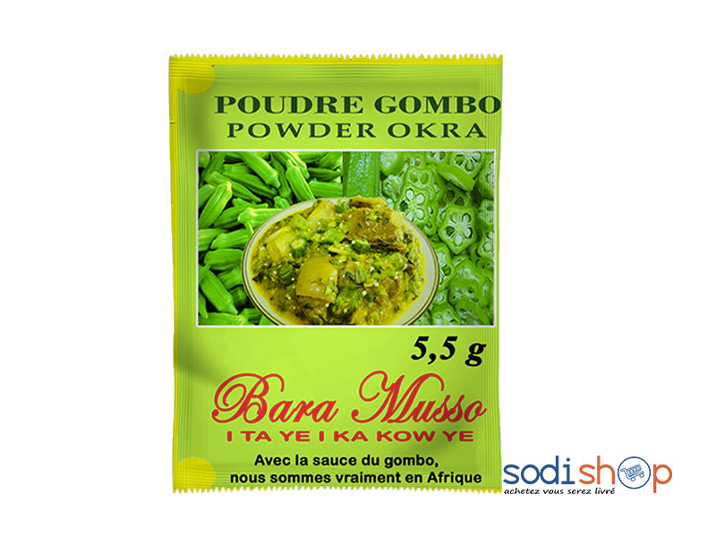 Poudre de Gombo Bara Musso 100% Bio - Assaisonnement Pour Bouillon 5.5g KF00116