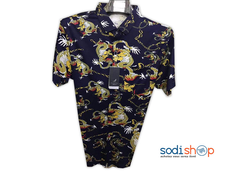 Chemise Homme - Manche Courte - Motif Imprimé - BK0096