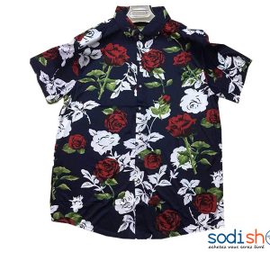 Chemise à Motif Fleurit - Pour Homme - Multicolore BK0096