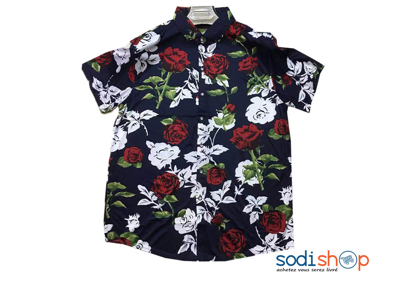 Chemise à Motif Fleurit - Pour Homme - Multicolore BK0096