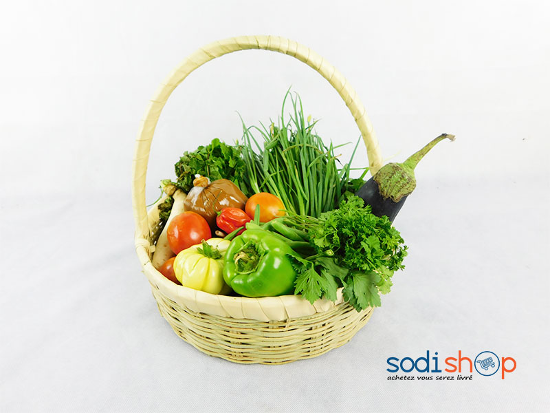 Panier Décoré - Spécial Légumes Lot de 11 Denrées Alimentaires Kit Proposé 8 SODI00